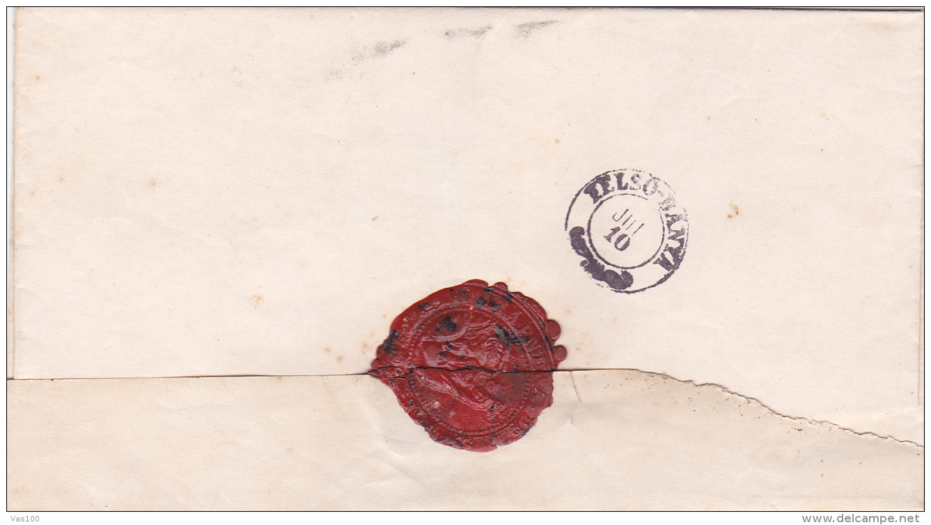 #T115     Romania/Moldova &amp; Principality -  Official Letter Circulated  FROM  KAPNIKBANYA, 1897. - ...-1858 Prefilatelia