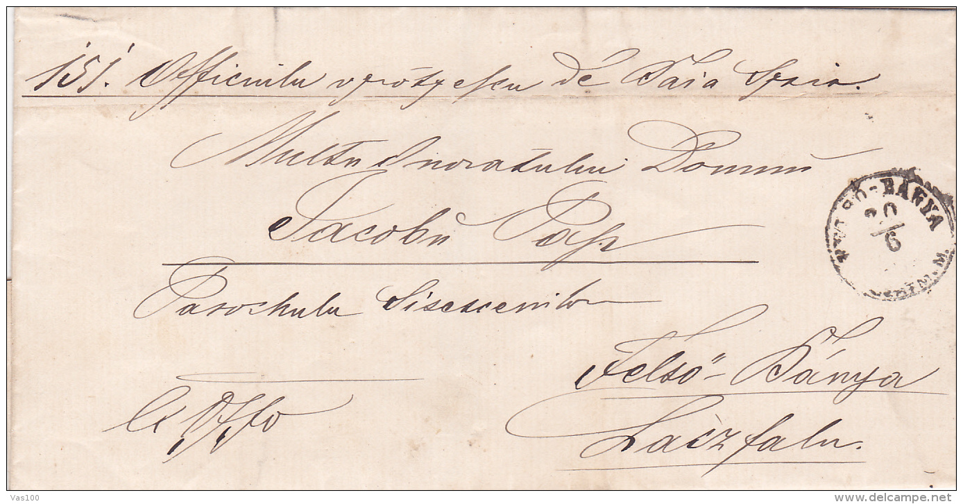 #T116      Romania/Moldova &amp; Principality -  Official Letter Circulated  FROM  KAPNIKBANYA. - ...-1858 Vorphilatelie