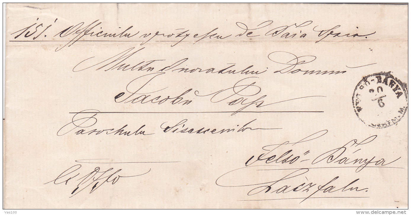 #T116      Romania/Moldova &amp; Principality -  Official Letter Circulated  FROM  KAPNIKBANYA. - ...-1858 Prefilatelia