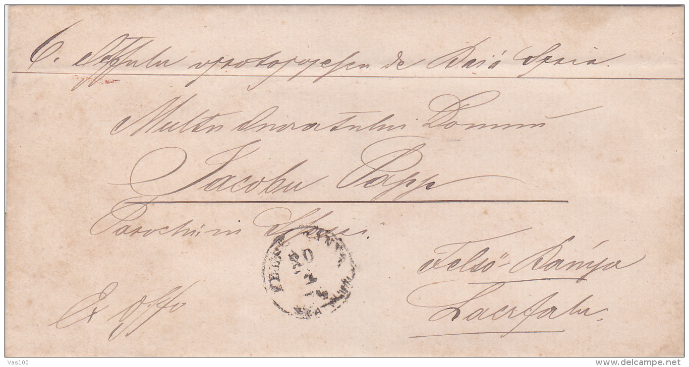 #T118     Romania/Moldova &amp; Principality -  Official Letter Circulated  FROM   FELSOBANYA . - ...-1858 Prephilately