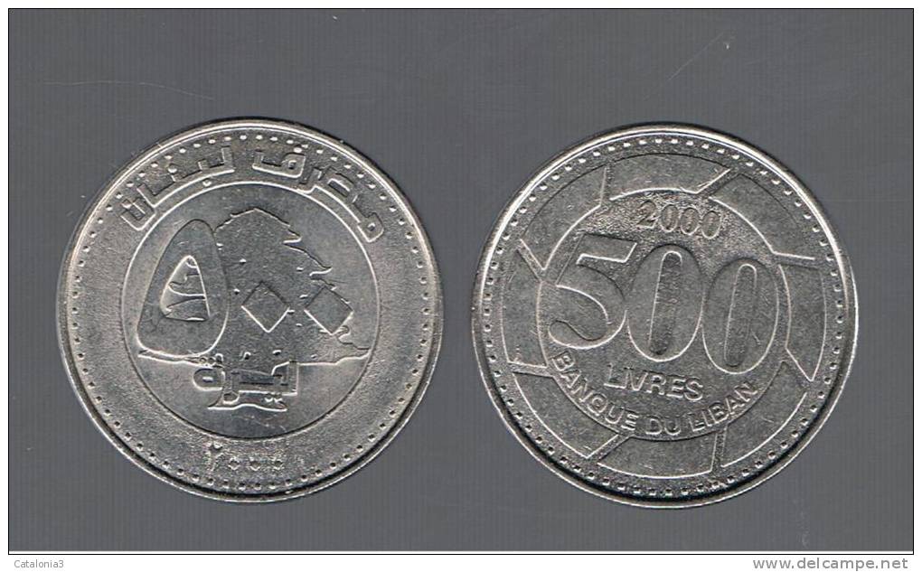 LIBANO - LEBANON - Rep. -   500  Livres  2000   KM39 - Liban