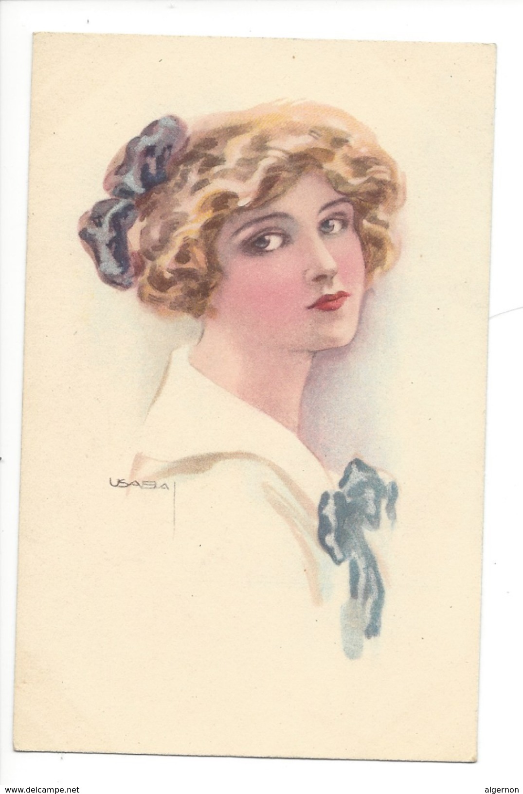 15309 -  Illustrateur Art Nouveau   Portrait De Jeune Fille  WSSB Série 5052 - Usabal