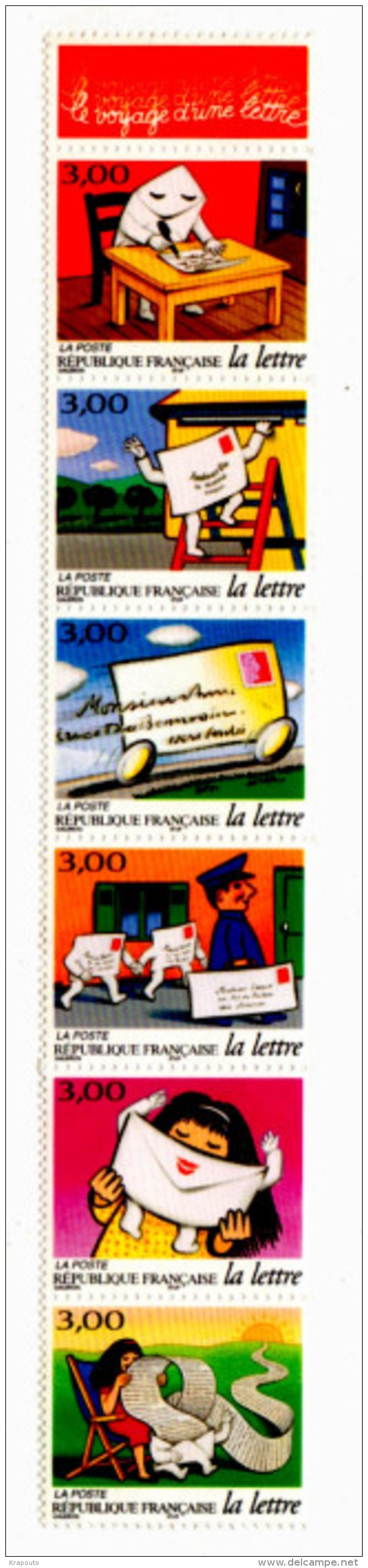 France 1997 Bande 3065A  6 Timbres 3.00 La Lettre  3060 à 3065  Neufs** - Neufs