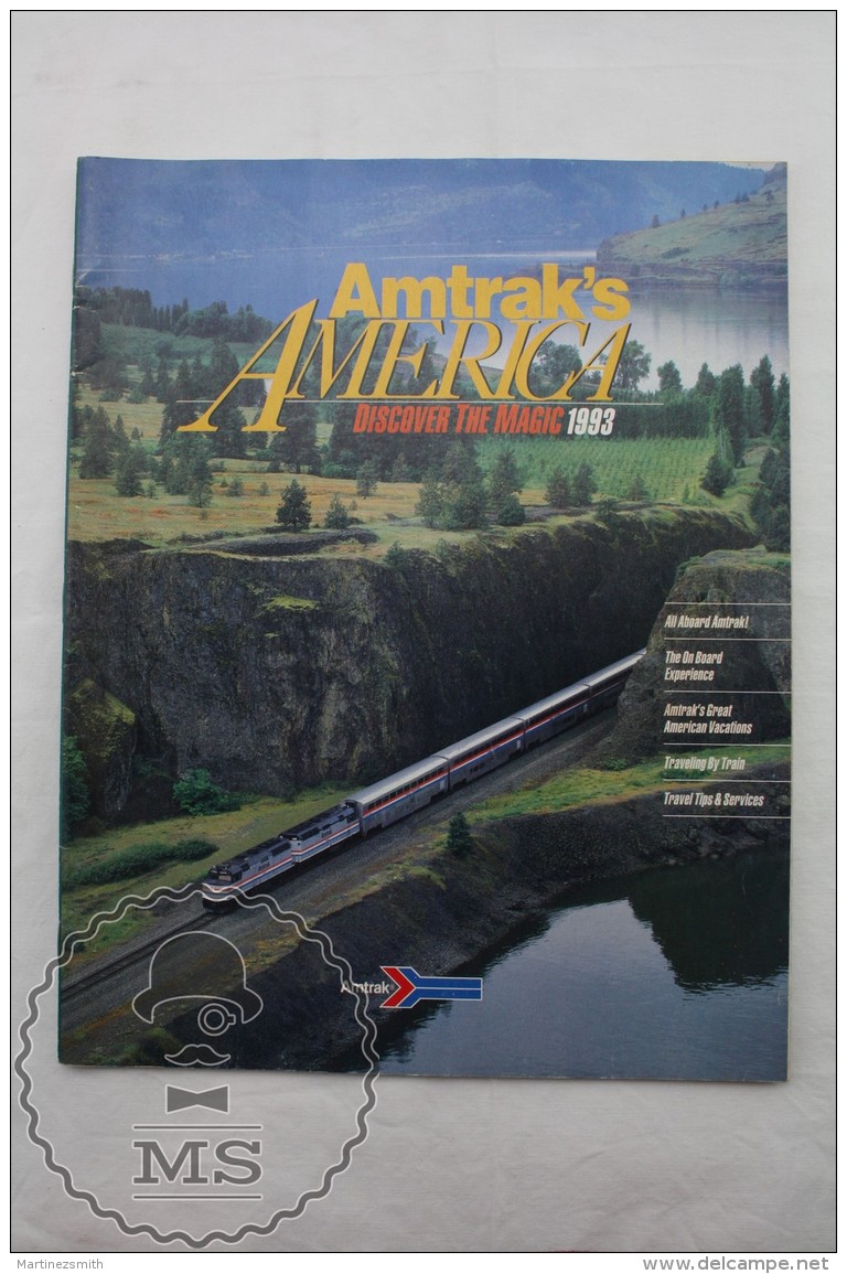 Amtrak's America - Discover The Magic 1993 - Vintage Railway/ Railroad Train Magazine - Spoorweg