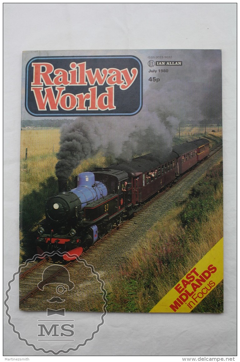 Railway World No 483 - Vintage Railway/ Railroad Train Magazine - 1980 - Ferrovie