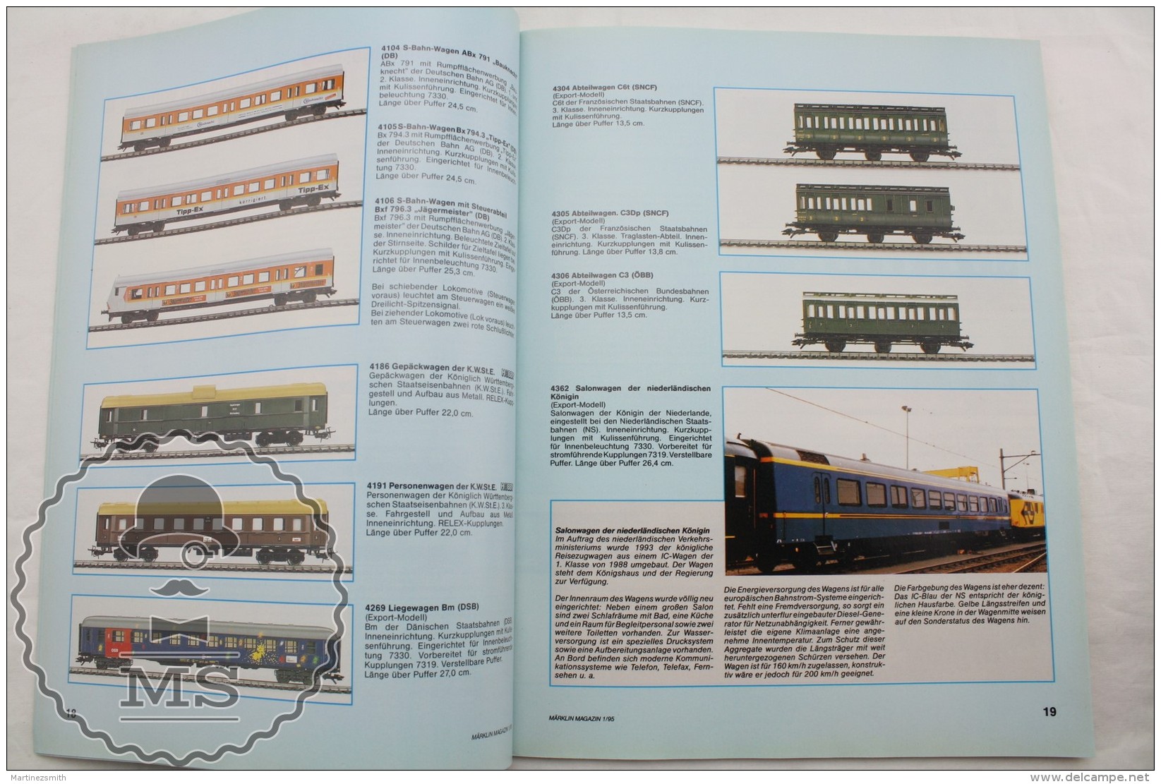 Marklin Magazin  - Railway/ Railroad Train Magazine - German Edition - N&ordm; 1 February/ March 1995 - Railway
