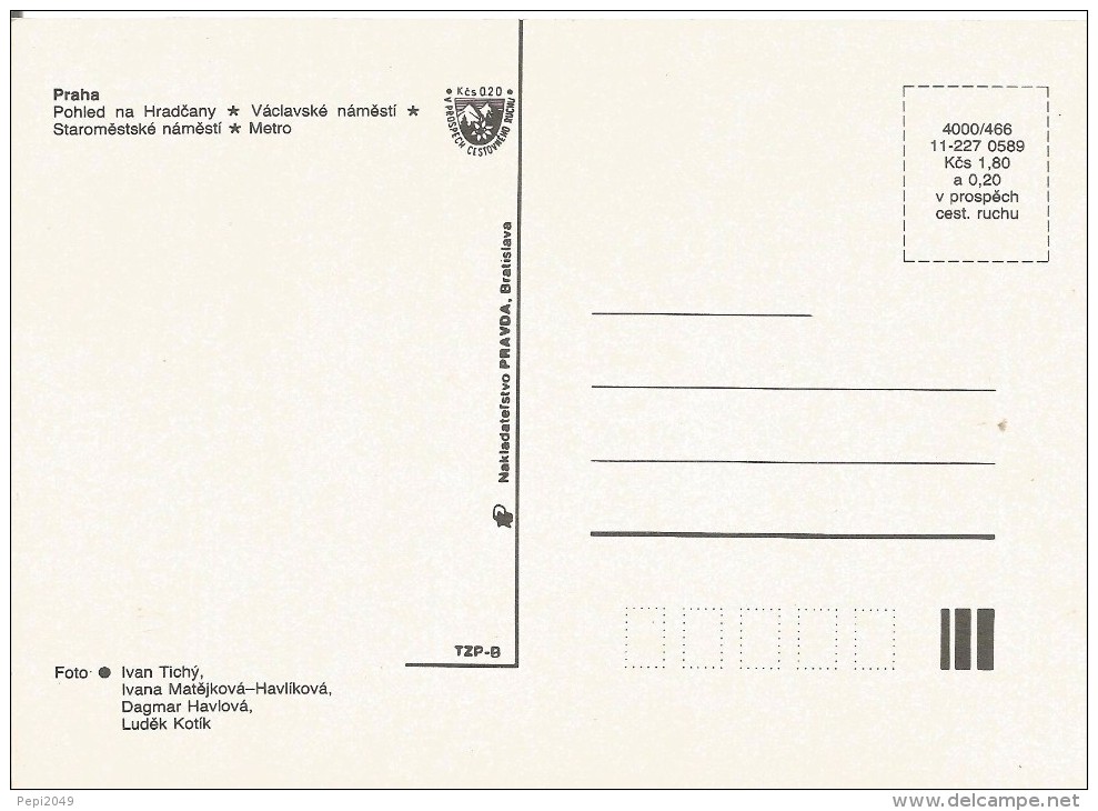 PN109 - POSTAL - PRAHA - VARIAS VISTAS - Otros & Sin Clasificación