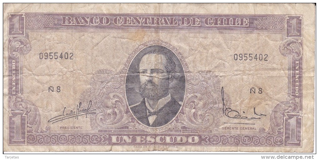 BILLETE DE CHILE DE 1 ESCUDO DEL AÑO 1964 (BANK NOTE) - Chile