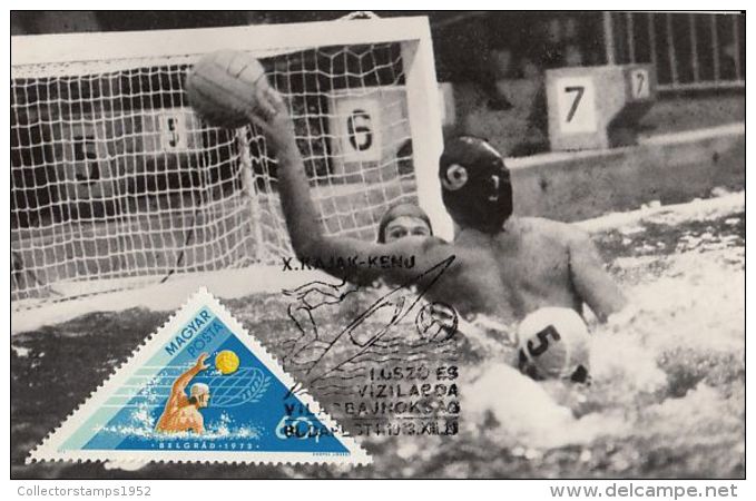 48511- WATER POLO, WATER SPORTS, MAXIMUM CARD, 1973, HUNGARY - Water-Polo