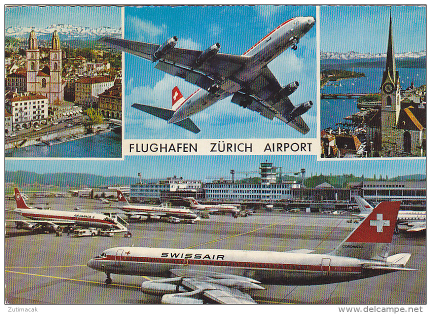 Airport Zurich Kloten Swissair Coronado Air Canada DC 8 1970 - Aerodrome