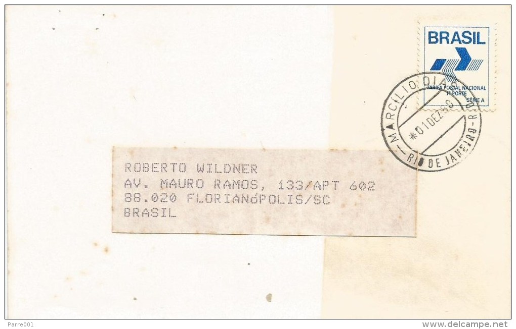 Brasil Brazil 1988 Rio De Janeiro Destroyer Marcilio Dias Da Marinha Do Brasil Ship Cover - Brieven En Documenten