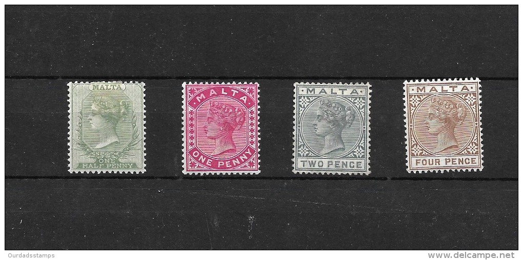 Malta 1885 QV Definitives Complete Set Used (4708) - Malta (...-1964)