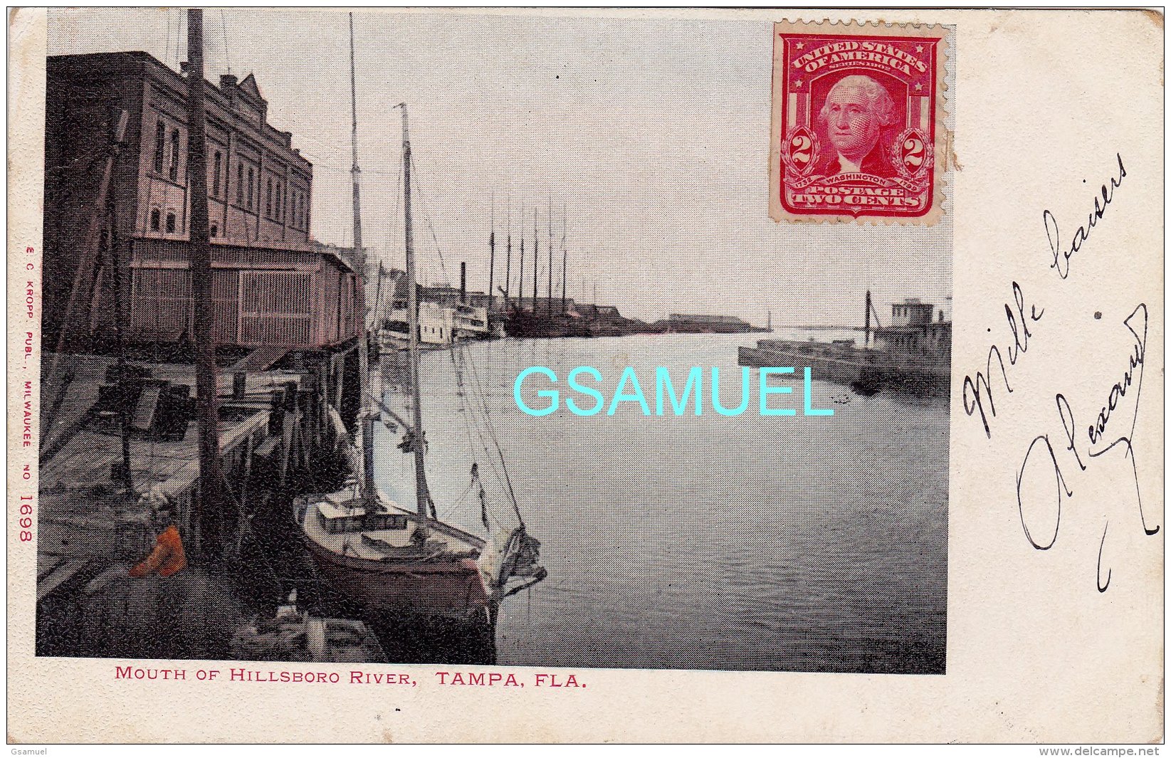 Amérique &ndash; Bateau, Voilier. - Mouth Of Hillsboro River, Tampa, Fla. Marcophilie, Philatélie - (voir Scan). - Tampa