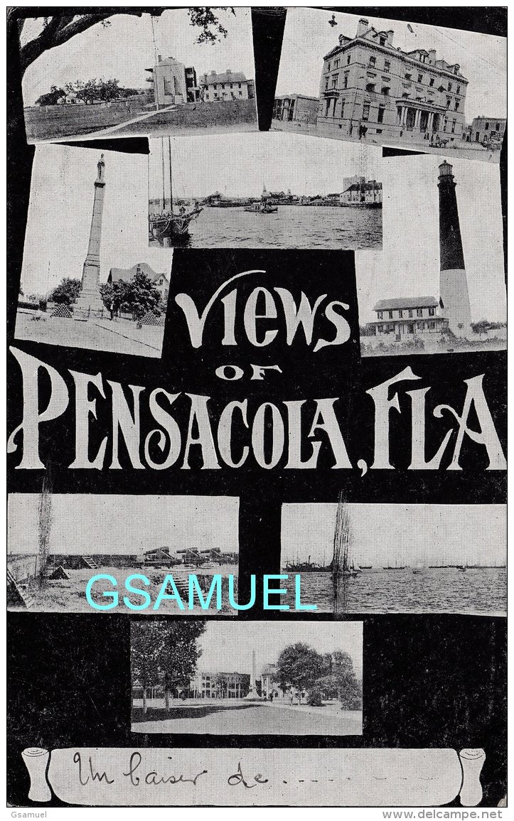 Amérique -  Views Of - PENSACOLA, FLA. -  Marcophilie, Philatélie. - (voir Scan). - Pensacola