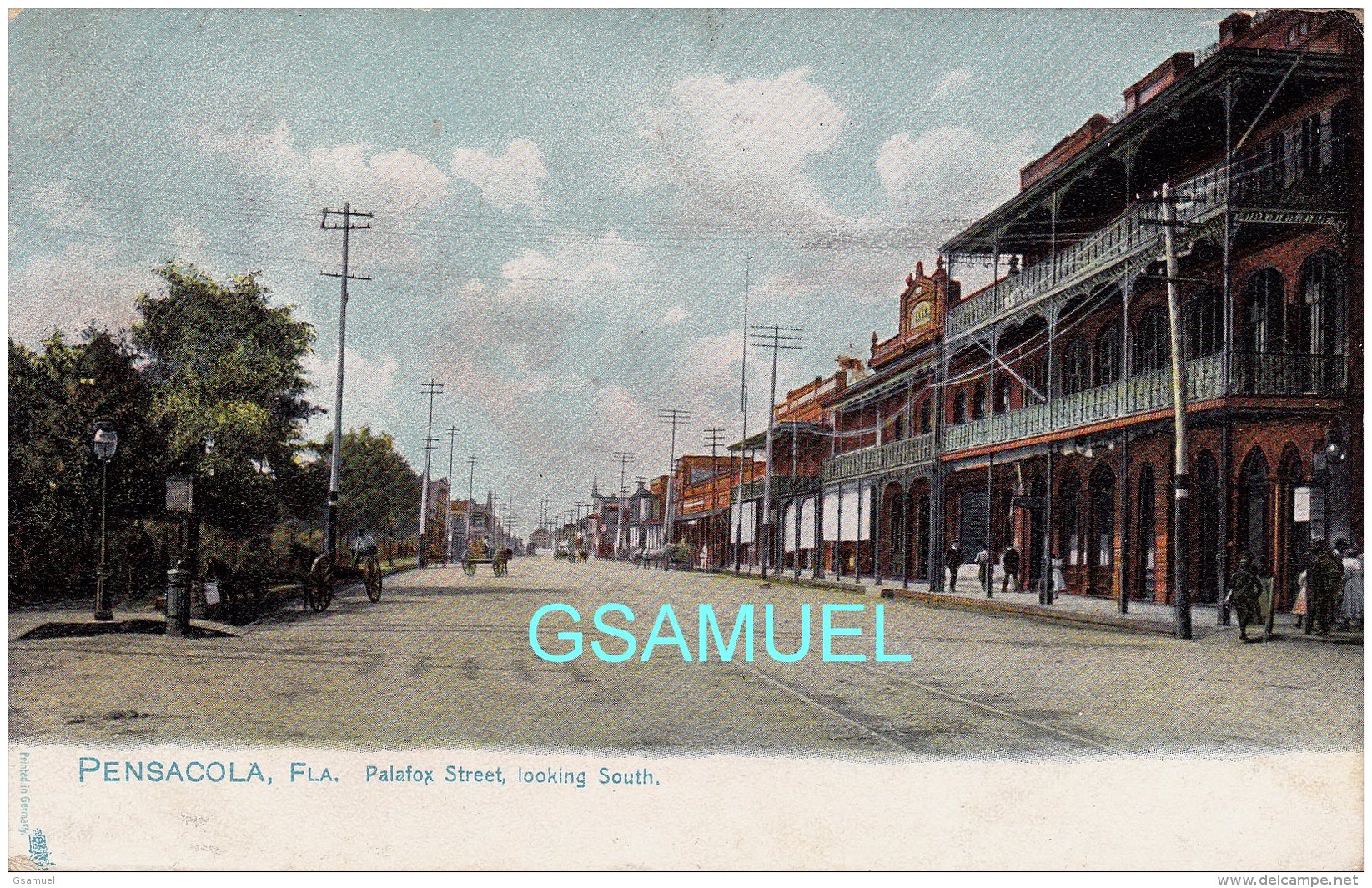 Amérique - PENSACOLA, FLA. Palafox Street, Looking South - Marcophilie, Philatélie. - (voir Scan). - Pensacola