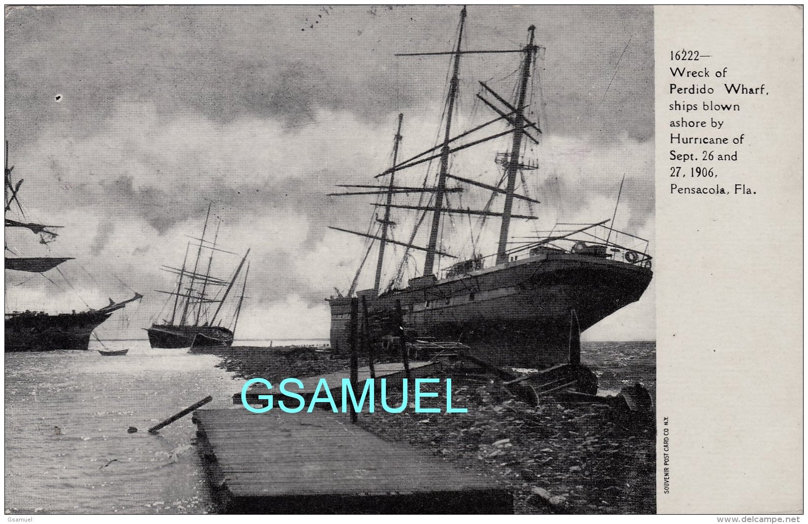 Amérique - Naufrage - Wreck Of Perdido Wharf, Ships Blown, Ashore By. Hurricane Of. Sept. 26 And 27, 1906,. Philatélie. - Pensacola