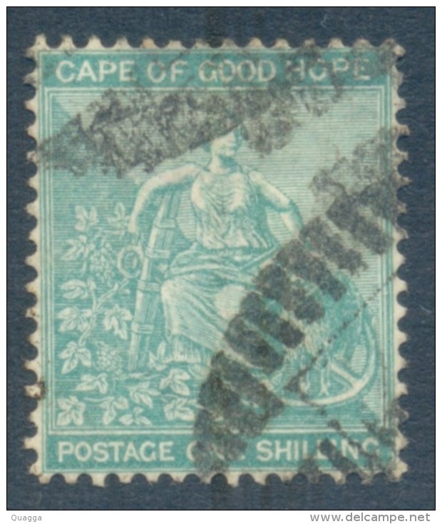 Cape Of Good Hope 1884. 1s Blue-green (p14 - Anchor). SACC 48a, SG 53a. - Kap Der Guten Hoffnung (1853-1904)