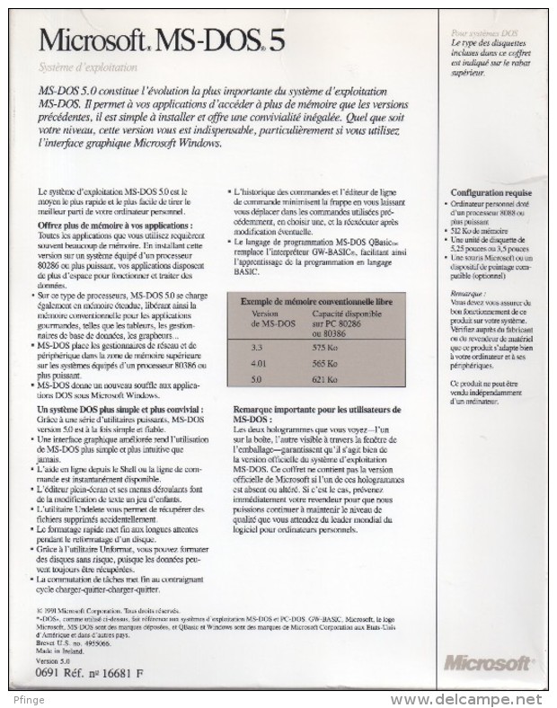 Manuel Microsoft MS-DOS 5 - Informatique