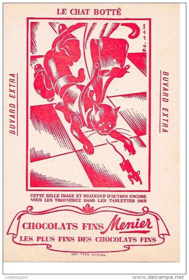 Chocolat  MEUNIER  - LE  CHAT  BOTTE - Cocoa & Chocolat