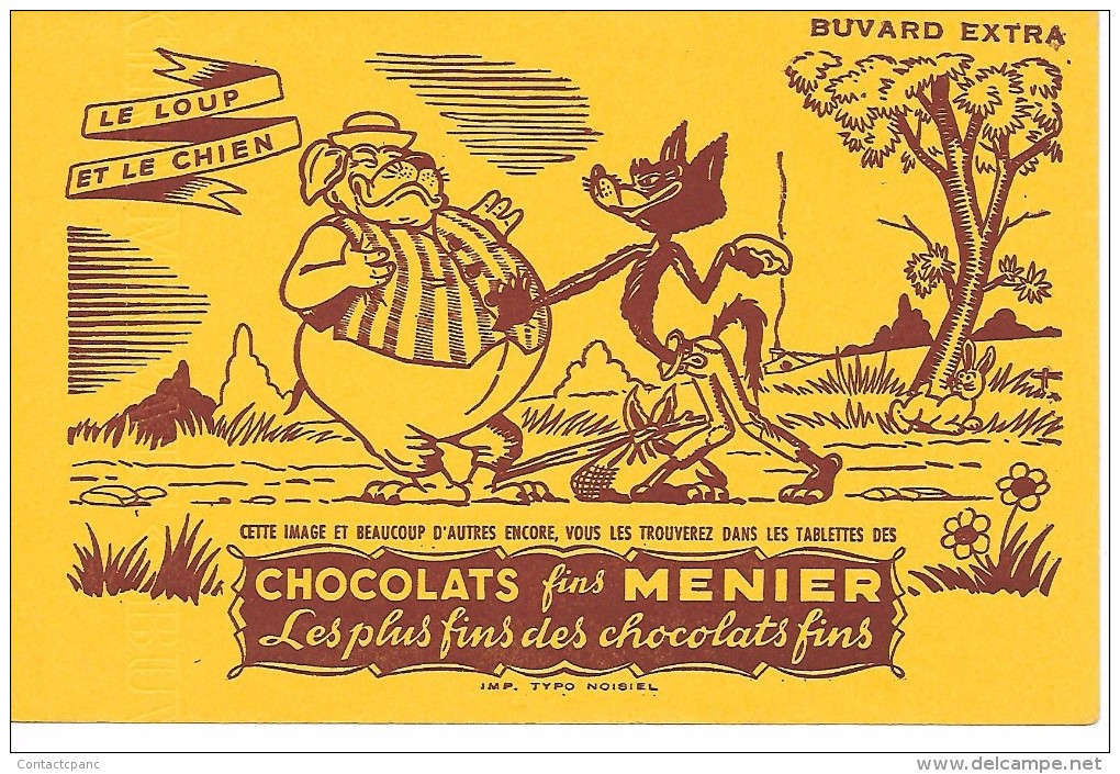 Chocolat  MEUNIER  - LE  LOUP Et LE  CHIEN - Cocoa & Chocolat