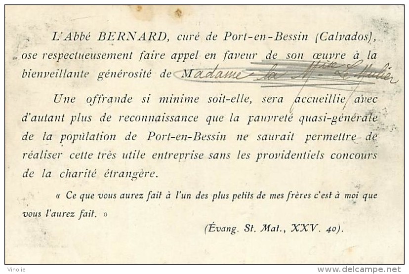 E-16 714 : PORT EN  BESSIN . PREDICATION A BORD BATEAU DE PECHE. - Port-en-Bessin-Huppain