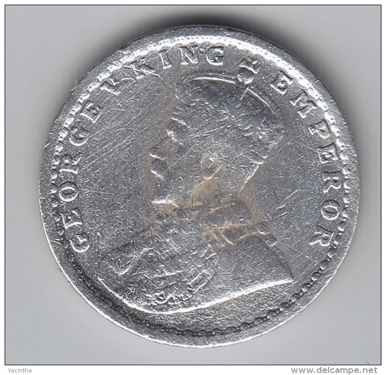 @Y@    Brittisch India   2 Annas  1913    Argent  (3045) - Inde