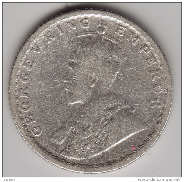 @Y@    Brittisch India   1/4  Rupee  1916   Argent  (3046) - Inde