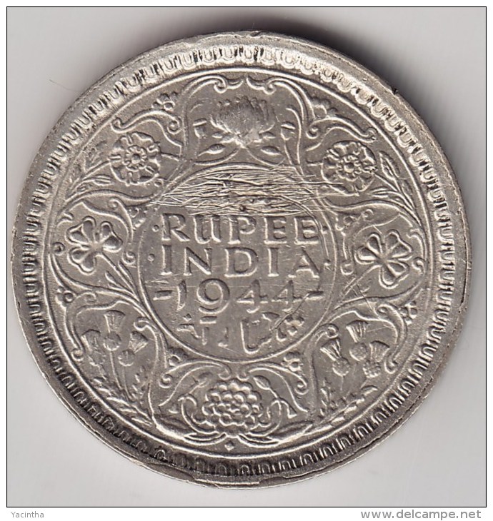 @Y@    Brittisch India   1/4  Rupee  1944   Argent  (3048) - Inde
