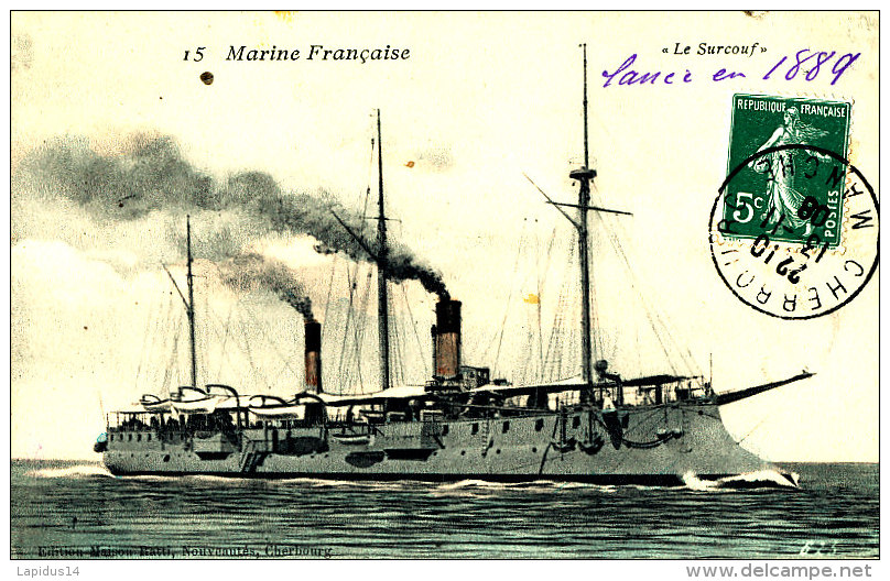 AC 10 /     C P A  -  MARINE FRANCAISE LE SURCOUF - Warships