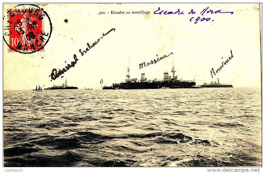 AC 77 /     C P A   -   ESCADRE AU MOUILLAGE - Warships