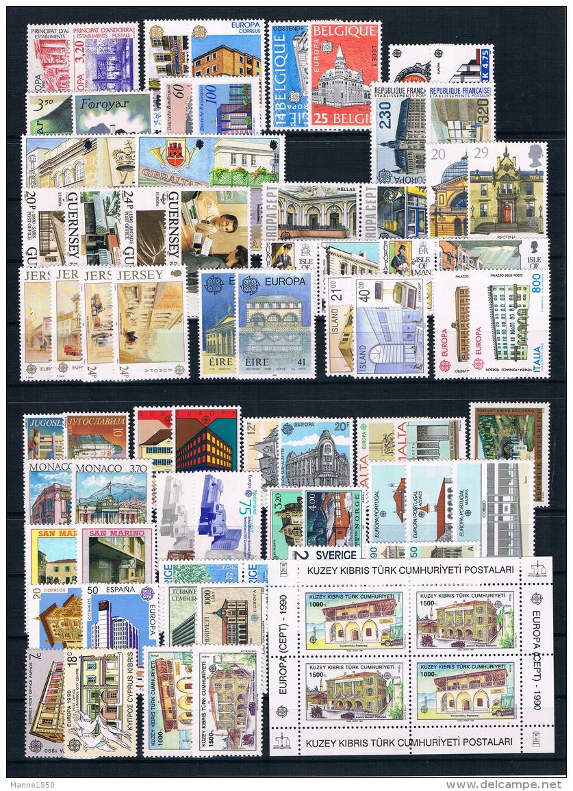 Europa/Cept 1990 Postalische Einrichtungen Fast Kpl. Jahrgang ** - Annate Complete