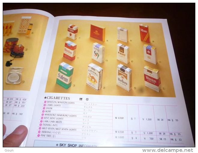 CB11  Sky Shop Korean Air Airlines Pubs Cigarettes Alcool Parfum Chanel 5 Etc Etc - Magazines Inflight