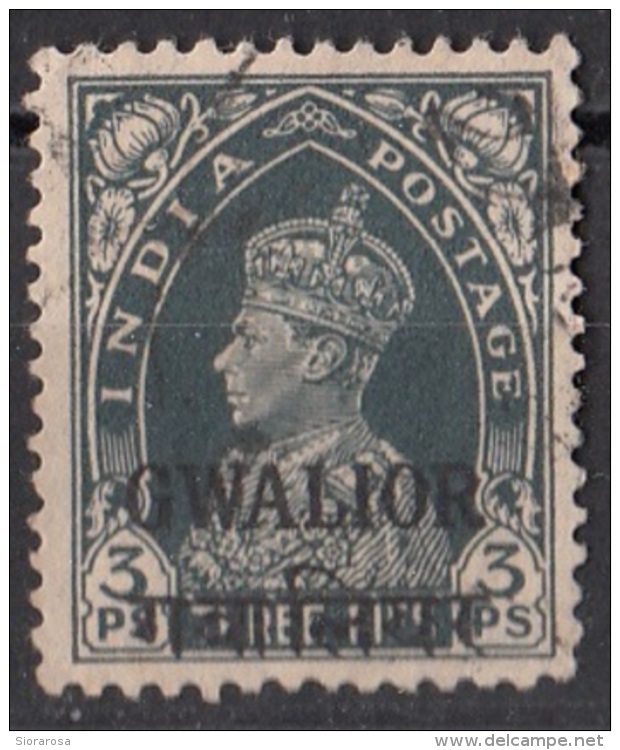 India Gwalior Overprint Surcharged  Usato Used - Gwalior