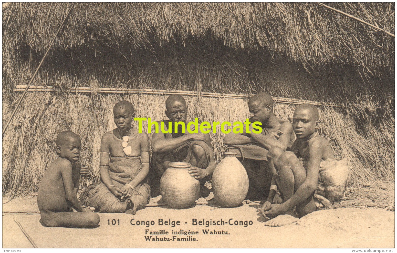 CPA CONGO BELGE BELGISCH CONGO 101 FAMILLE INDIGENE WAHUTU FAMILIE - Entiers Postaux