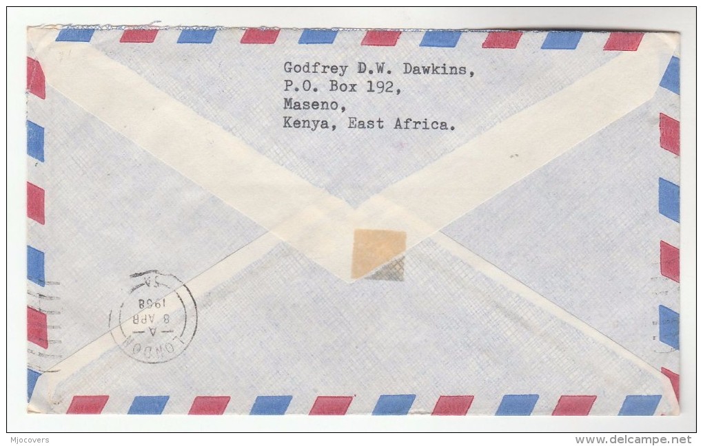 1968 Air Mail KENYA COVER To His Grace DUKE OF NORFOLK, London REDIRECTED Franked Mountain, Gazelle Stamps, Gb - Kenya (1963-...)