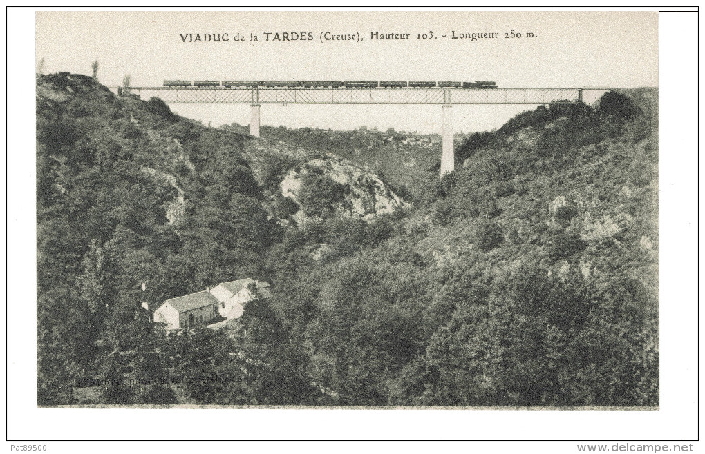 23 VIADUC DE LA TARDES Avec TRAIN - Hauteur 103 Metres Longueur 280 Mètres   / CPA Pinthon à Evaux VIERGE / TBE - Autres & Non Classés