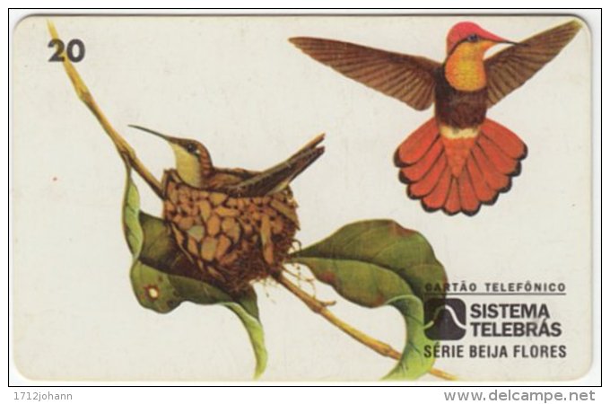 BRASIL B-837 Magnetic Telebras - Animal, Bird, Colibri - Used - Brésil