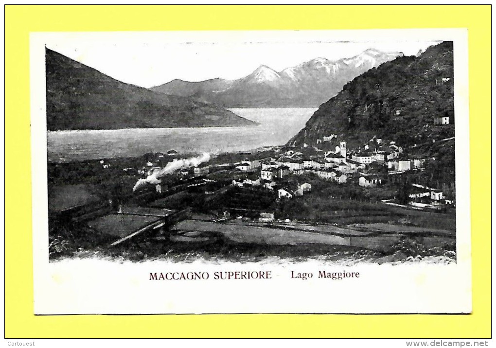 CPA Italie - Maccagno Superiore - Lago Maggiore ( Train Vapeur, Carte Peu Commune ) - Varese