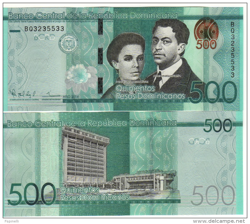 DOMINICAN   Rep.   New Issue   500  Pesos Dominicanos    P192   2014 - Dominicaine