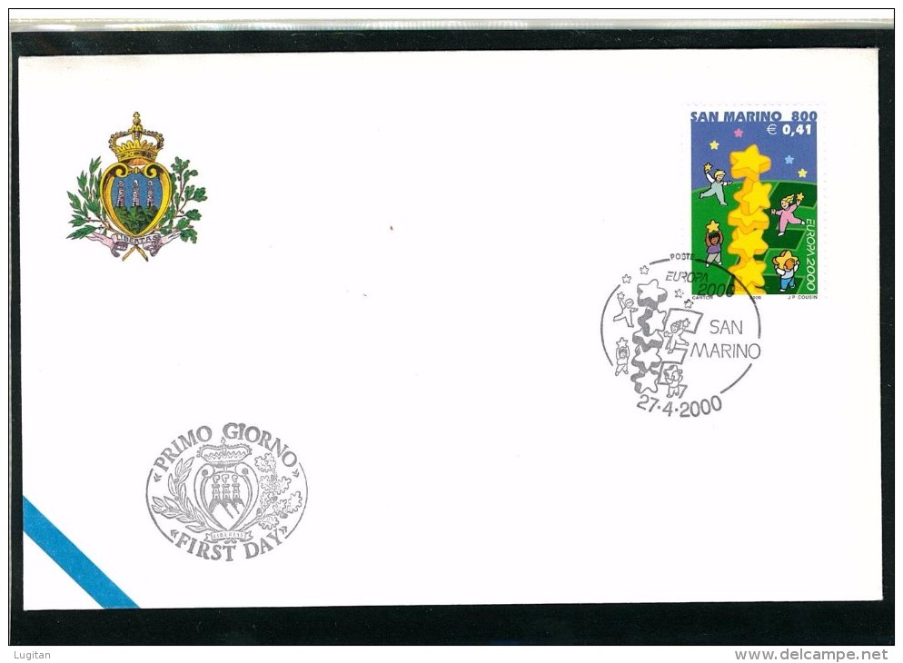 SAN MARINO FDC -  EUROPA CEPT -  ANNO 2000 - FIRST DAY COVER - FDC