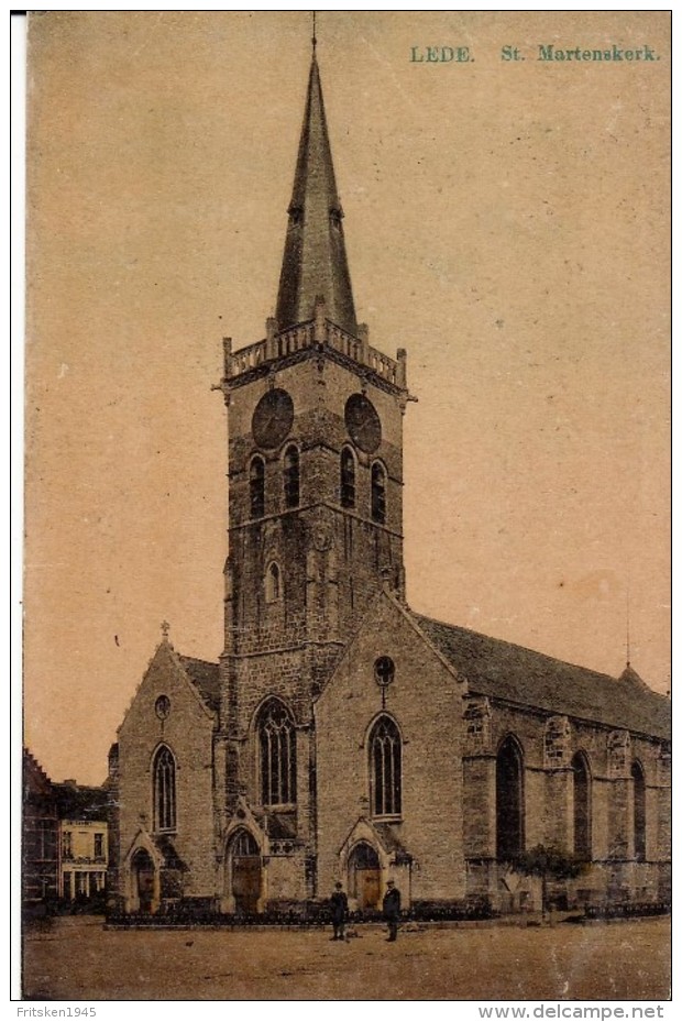 !! Lede " Zicht St.martinuskerk - Color Carte Animation - édit. B&B - De Munter De Prez- - Lede