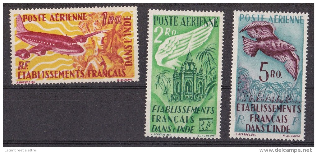 ⭐ Inde - Poste Aérienne - YT N° 18 à 20 ** - Neuf Sans Charnière - 1949 ⭐ - Unused Stamps