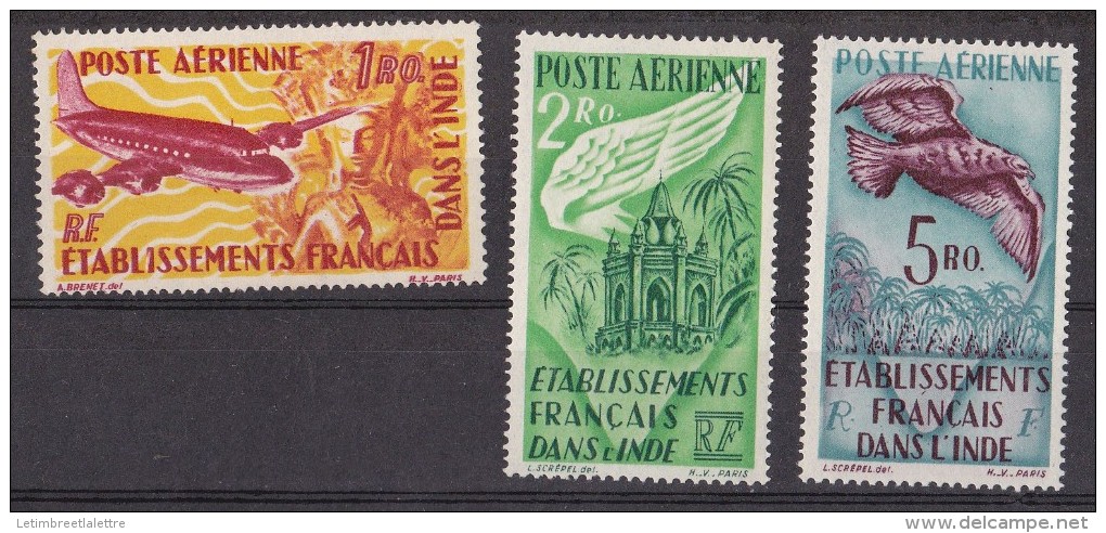 ⭐ Inde - Poste Aérienne - YT N° 18 à 20 ** - Neuf Sans Charnière - 1949 ⭐ - Neufs