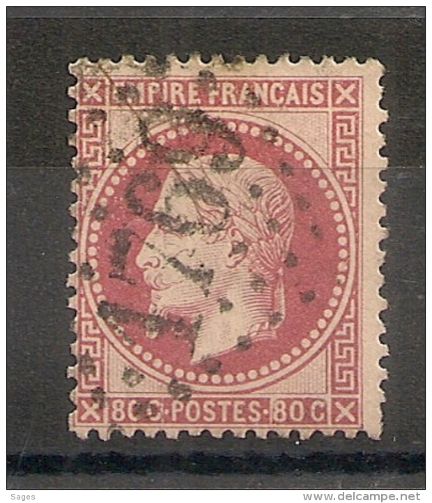 80c Lauré, TB NUANCE. GC 1769. - 1863-1870 Napoléon III Lauré