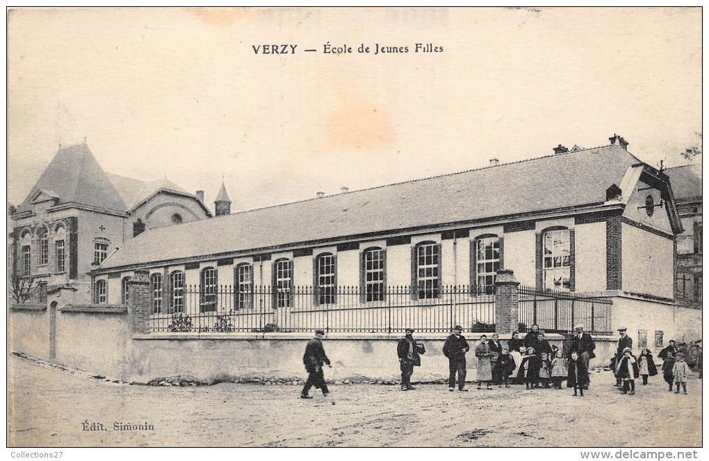 51-VERZY- ECOLE DE JEUNES FILLES - Verzy