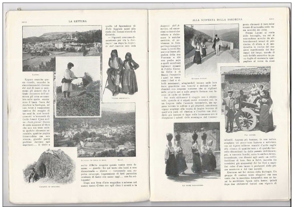 Rivista Del 1909  SARDEGNA  8 Pagine 24 Fotografie Di Laconi Belvi Gennargentu Fonni Desulo Nuoro Oristano - Other & Unclassified