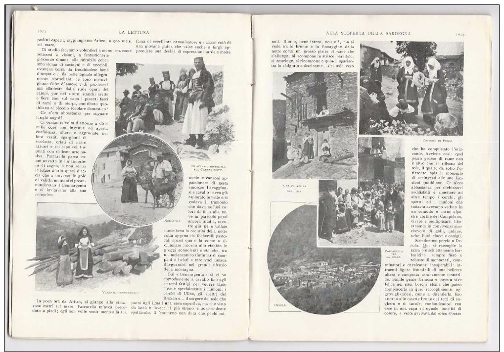 Rivista Del 1909  SARDEGNA  8 Pagine 24 Fotografie Di Laconi Belvi Gennargentu Fonni Desulo Nuoro Oristano - Altri & Non Classificati