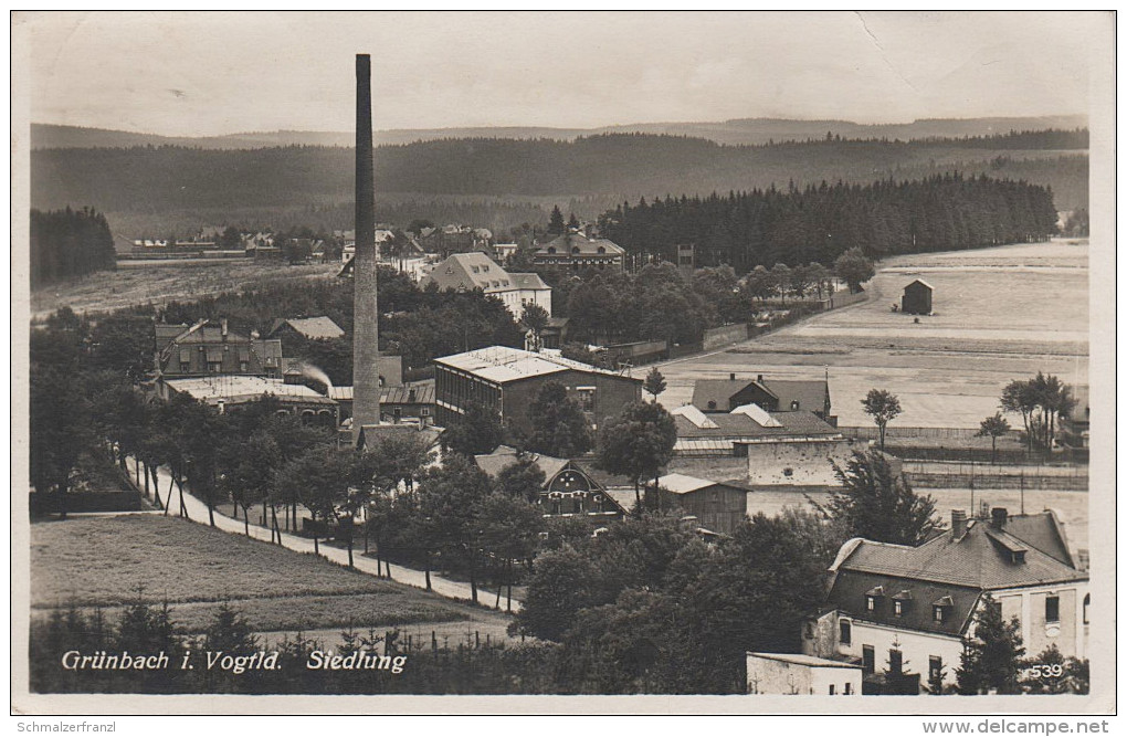 AK Grünbach Vogtland Siedlung Bahnhof ? Bei Zwota Schöneck Klingenthal Adorf Falkenstein Auerbach Werda Neustadt Neudorf - Falkenstein (Vogtland)