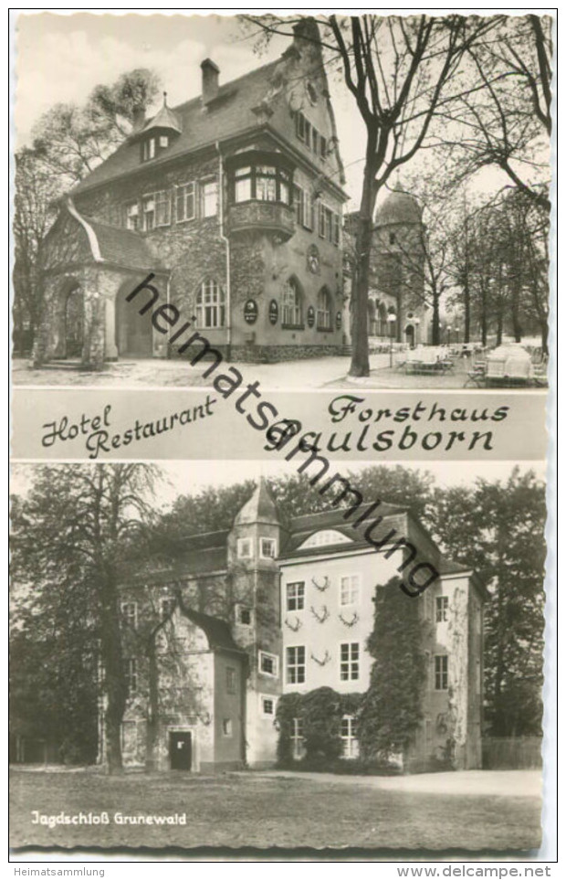 Jagdschloss Grunewald - Hotel Restaurant Forsthaus Paulsborn Otto Murre - Foto-AK - Verlag Herbert Meyerheim Berlin - Grunewald