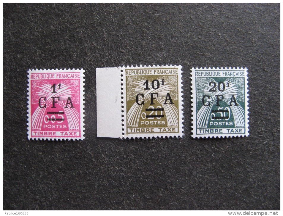 A). REUNION:  TB Série Taxe N° 45 Au N° 47 , Neufs XX . - Postage Due